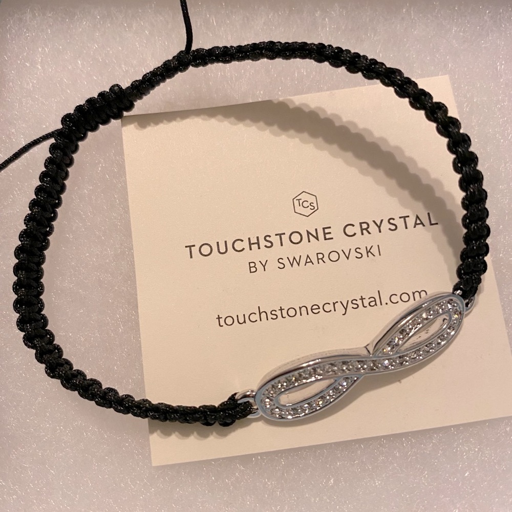 Touchstone Crystal Infinity Adjustable Bracelet - image 1
